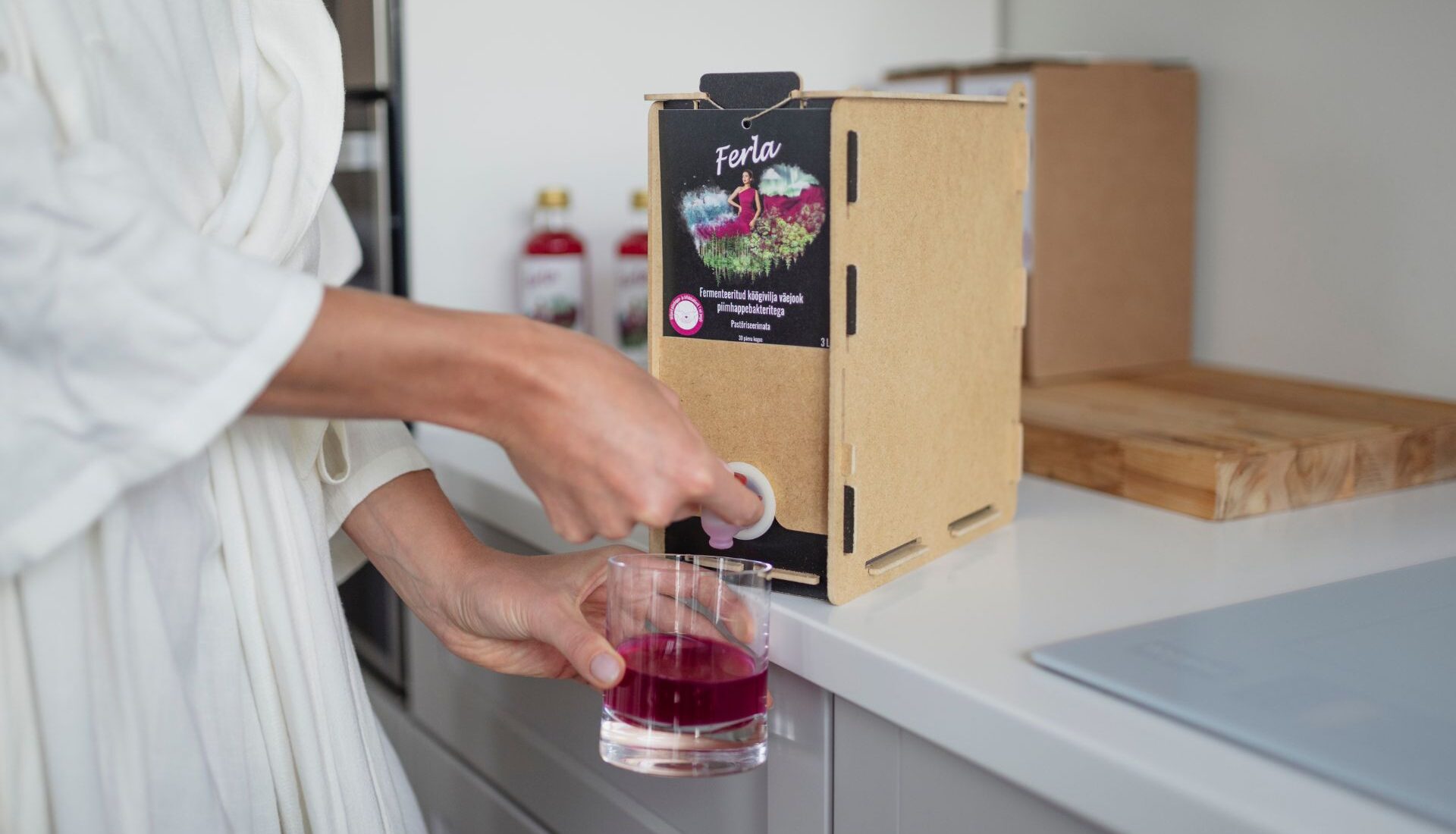 Ferla jook säilitamine hoiustamine täitepakend kinkepakend Saskia Alusalu fermenteeritud hapendatud probiootiline probiootikum