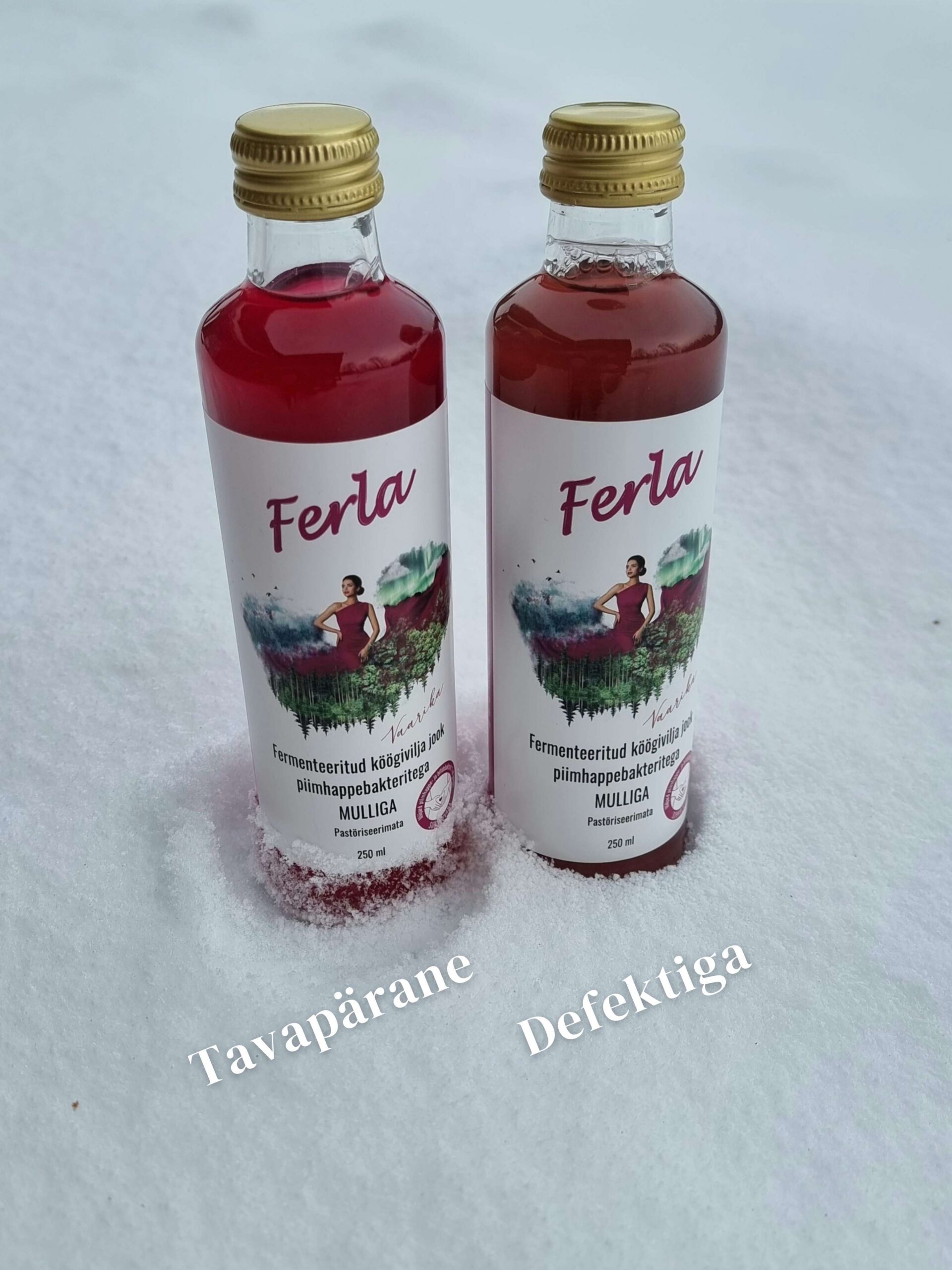 DEFEKTIGA! Ferla köögivilja jook vaarika ja mulliga klaaspudelis 20 x 250 ml SOODUS - Image 4