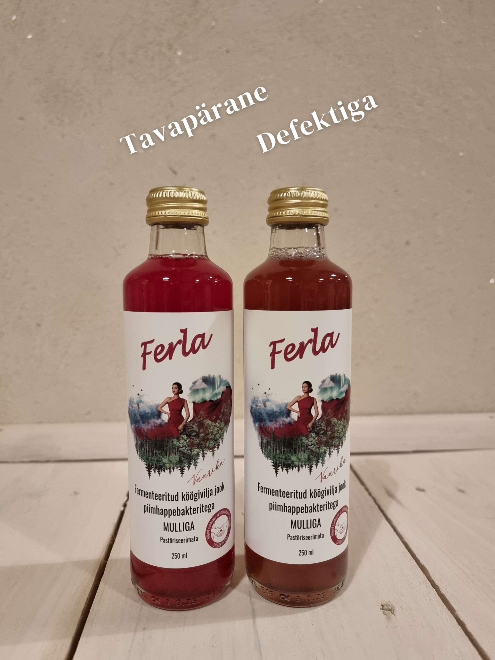 DEFEKTIGA! Ferla köögivilja jook vaarika ja mulliga klaaspudelis 20 x 250 ml SOODUS - Image 2
